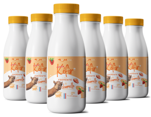 kefir lait fermente entier de chamelle - 6x0,5litre - fraise